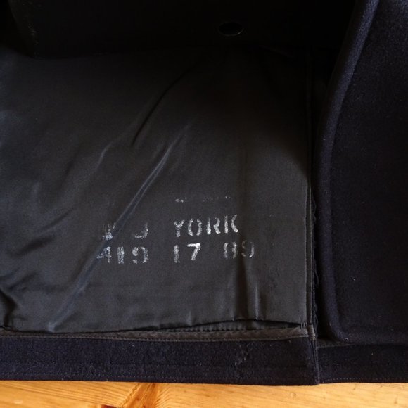 Vintage USN Navy "Naval Clothing Depot" WW2 Dark Blue Wool Pea Coat Size 38 - Picture 12 of 12